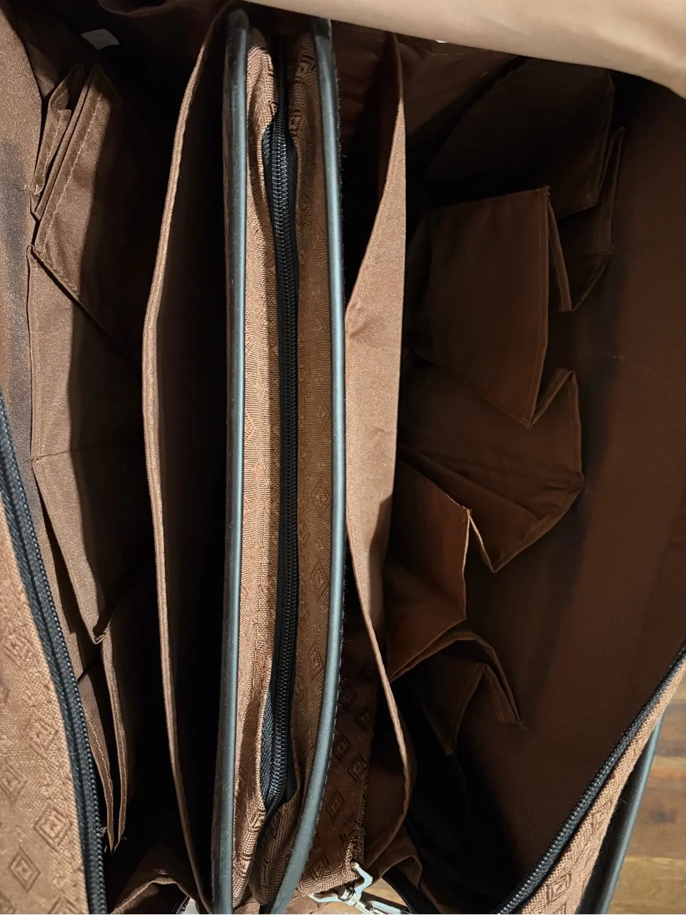 Joy Mangano brown weekender travel bad
